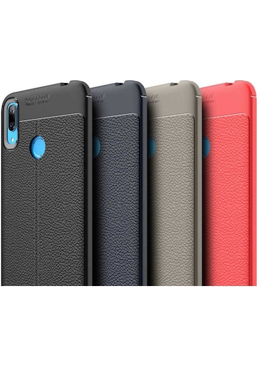 Huawei Y7 Prime 2019 Kilif Deri Tarzi Niss Silikon Case 357682757
