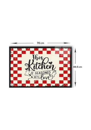 Decorita Cam Ocak Arkası Koruyucu | Kitchen Love | 49,5cm x 76cm
