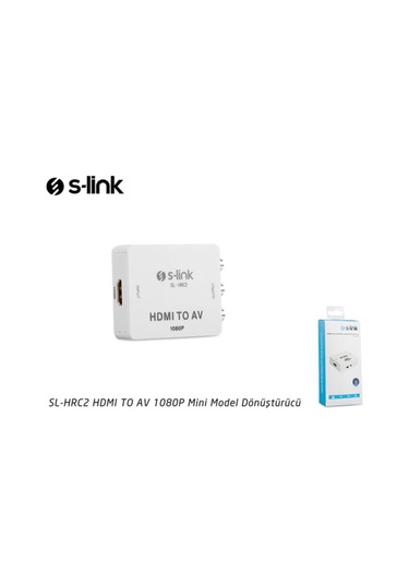 S Link Sl Hrc2 Hdmı To Av Rca 1080P Mini Dönüştürücü
