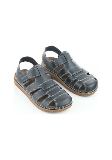 Gezer Yazlık Erkek Cırtlı Ayarlanabilir Rahat Taban Sandalet Gk1yme.00141.15.010.ı99 Siyah