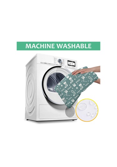 Noel Desenli Dikdörtgen Masa Örtüsü 60x84 İnç, Su Geçirmez Ve Leke Tutmaz Noel Çorap Simgesi