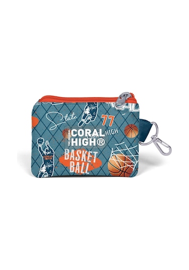 Coral High Kids Nefti Turuncu Basketbol Desenli Bozuk Para Çantası 21933 Çok Renkli