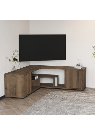 Roza Köşe – Çok Amaçlı, Kapaklı TV Sehpası Antik Ceviz