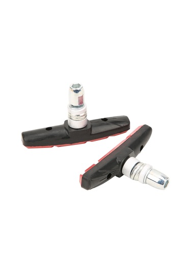 Geeroyoo Mountain Bike Ve Şehir Bisikleti İçin Sessiz Fren Balatası, Dayanıklı Karışık Malzeme, 2 Adet, Yüksek Performans, Renkli Seçenekler Kırmızı