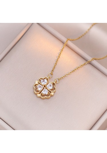 Bayan Kolye: Moda Estetiği Titanyum Çelik Kolye No.410 Çok REnkli