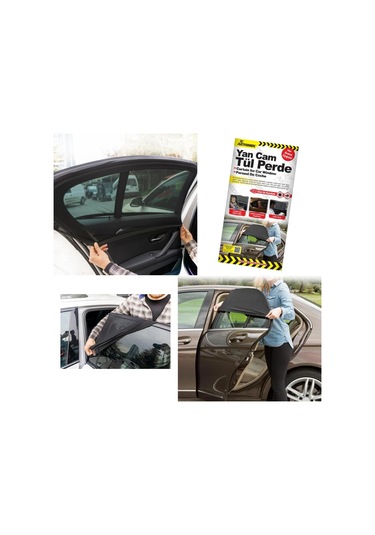 Araba Yan Cam Perdesi Sineklik Araç Oto Güneşlik Örtü Perde Adet