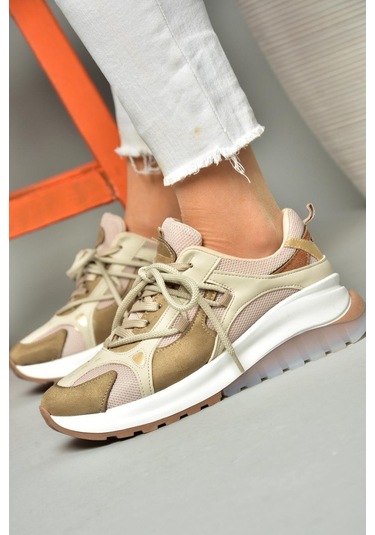 Fox Shoes S973413104 Vizon Kumaş Spor Ayakkabı Sneakers Vizon