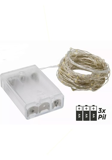 Rgb 5 Metre Süsleme Ledi Pilli Led Işık Dekoratif Renkli Led RGB