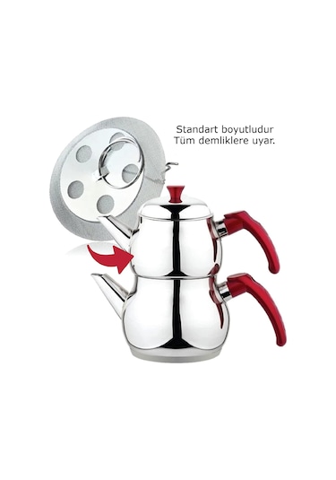 Gondol Demlikiçi Çelik Çay Süzgeçi G-139 5 Adet Gkh Gümüş