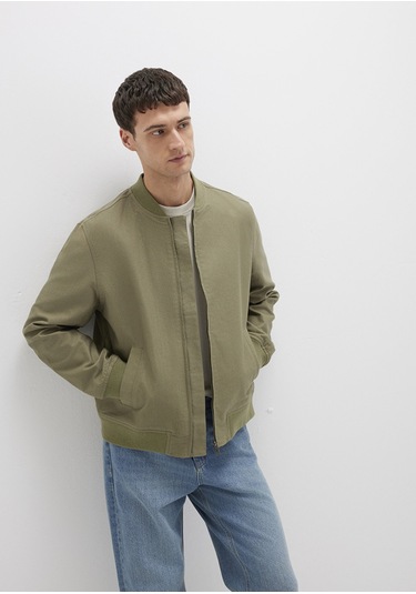 Mavi - Yeşil Bomber Ceket 0110582-71559 Yeşil