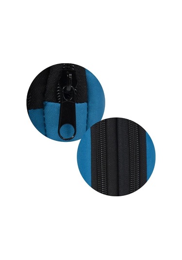 Tebag İki Gözlü Mavi Kalem Çantası Mavi