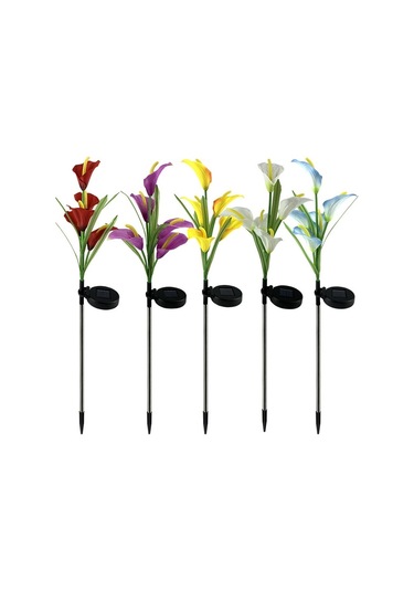 Cbtx Bahçe Aydınlatma 3pcs Simüle Calla Zambak Çiçeği 5 Kafa Güneş Enerjili Dış Mekan Ip65 Su Geçirmez Led Dekoratif Çim Lambası, Renkli Işık Kırmızı Cbtx Bahçe Aydınlatma 3pcs Simüle Calla Zambak Çiçeği 5 Kafa Güneş Enerjili Dış Mekan Ip65 Su Geçirmez Led Dekoratif Çim Lambası, Renkli Işık Kırmızı