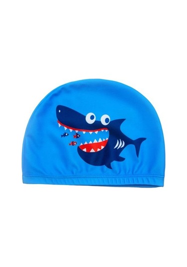 Yüzme Şapkası Nefes Yüksek Elastik Çabuk Kuruyan Kulak Koruyucu Karikatür Baskı Yüzme Havuzu Şapkası Çocuklar İçin Fish Çok Renkli