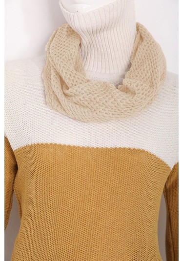 Unisex Örgü Boyunluk Kadın Erkek Atkı Akrilik