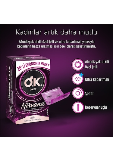 Okey Nirvana Prezervatif 60'lı