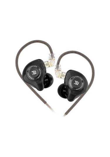 Willowhaven Kz Edx Pro X Kulak İçi Sahne Kulaklık - Ergonomik, Bakır Kablolu, Mikrosuz, Siyah EDX Pro X