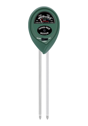 Xiyyadms Koyu Yeşil 3'lü Toprak Test Cihazı - Ph, Nem Ve Işık Yoğunluğu Ölçer Bahçe Bitki Bakımı