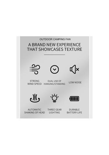 Symbee A26 Yeşil Kamp Fanı, 6000mah Pil, 3 Seviye Işık Ve Rüzgar, Otomatik Sallama, Portatif Dış Mekan Kullanıma Uygun