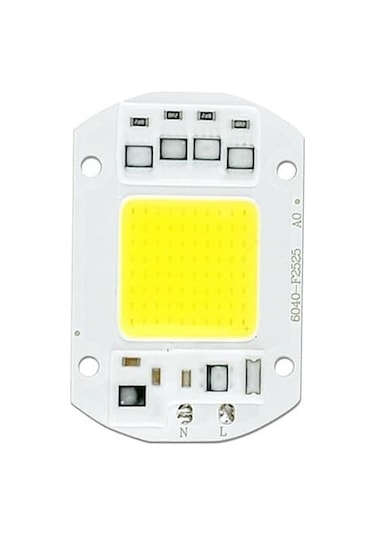 Projektör 50 Watt Led Çip Cob Beyaz Işık 220 Volt Ac