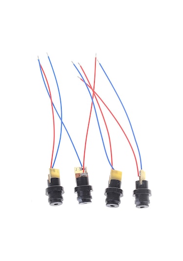 Kablolu Nokta Lazer Modül Plastik Kafa 3V 5V 650Nm Kırmızı