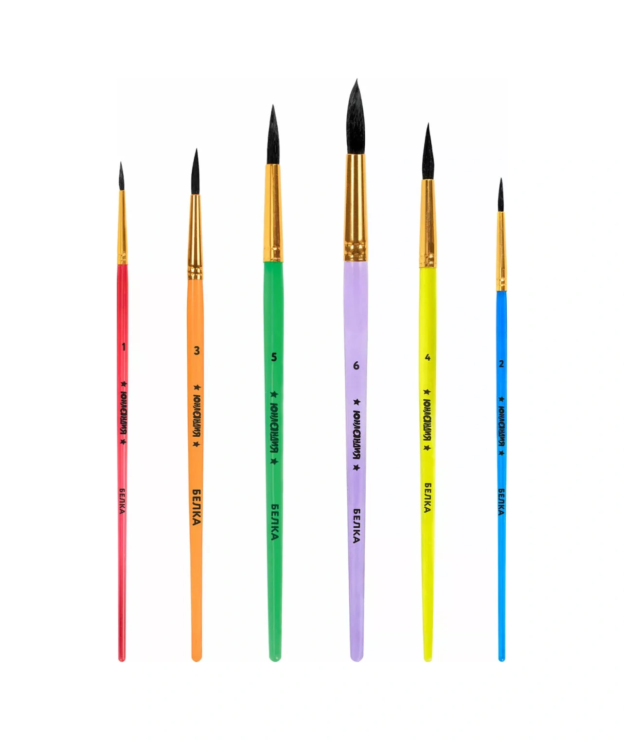 Unlandia Okul İçin Resim Fırçaları Seti 6 Adet Yuvarlak Sıçan Kılı Fırç 246616124
