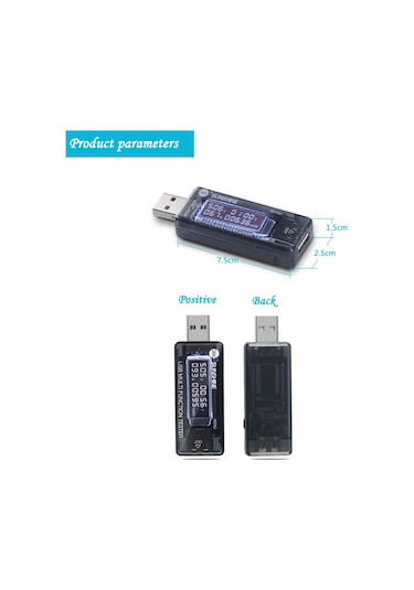 Usb Şarj Akım Voltaj Test Cihazı Usb Arıza Tespit Cihazı Ss-302A