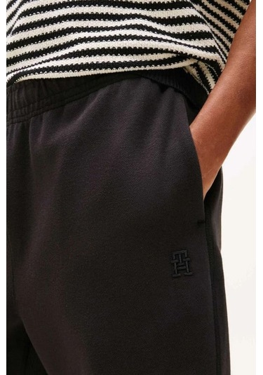 Erkek Monogram İşlemeli Eşofman Altı - Siyah Triple Black