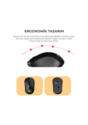 Lecoo KW211 Kablosuz Türkçe Q Klavye & Mouse Set