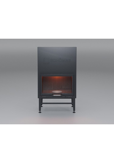 Schömne Elegance Düz Asansörlü Çelik Şömine Haznesi Düz 80 Lik