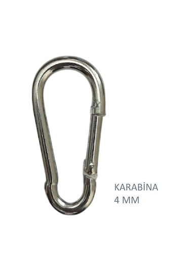 Galvanizli Karabina, 4 Mm, Askı, Çengel, Kanca, Anahtarlık