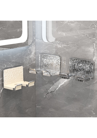 Monyee Banyo Fön Makinesi Rahatlık Sağlayan Duvarlı Rahatlıklı Plastik Depolama Rafı - Şeffaf Gümüş Towel Kurutma Ve Organize Etme Özelliği Diğer