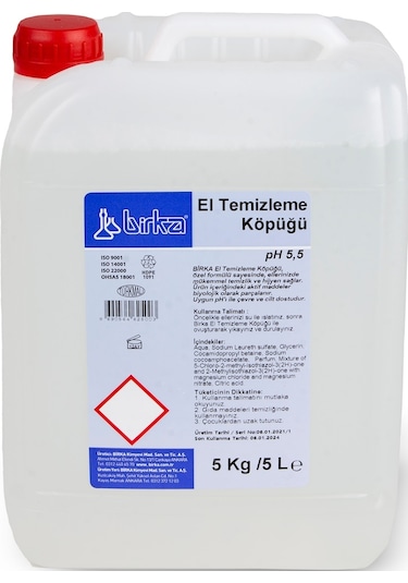 Birka El Temizleme Köpük Sabun 5 L x 4