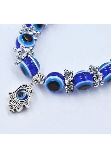 Nazar Boncuklu El Yapimi Bileklik, Şik Tarz Sevgililer Günü Çok Renkli