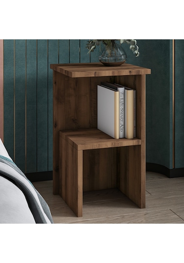 Roisin Modern Çok Amaçlı Komodin & Yan Sehpa Antik Ceviz