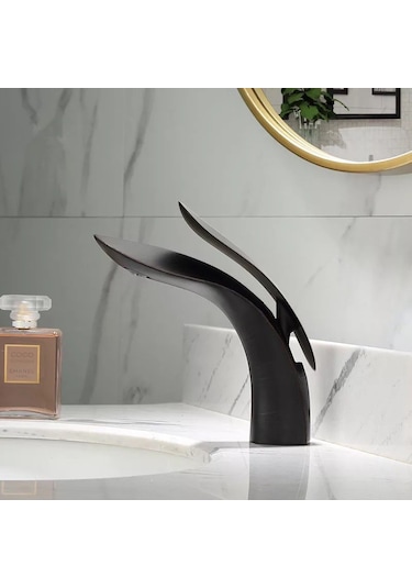 Fause Lavabo Bataryası Leaf Siyah Klb103-B