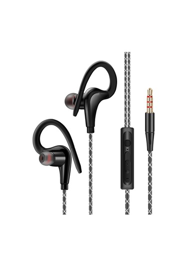 Mufunye Fonge S760 Spor Kulaklık, Kablolu Girişli, Mikrofonlu, Tepki Kontrolü, Siyah, 3.5mm Soket S760