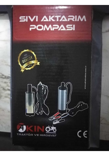 12 Volt Büyük Tip Sıvı Aktarım Pompası Akü Bağlantılı