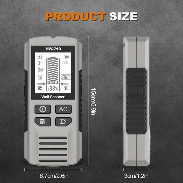 Willowhaven Gray Taşınabilir Dijital Duvar Tarayıcı 5 Modlu Dedektör Metal Ahşap Kablo Pvc Boru