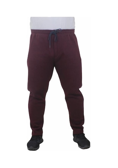 Starbattal Büyük Beden Fermuarlı Eşofman Altı 3Ip 11517 Murdum-Mürdüm