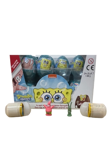 Zaini Spongebob Sünger Bob Çikolatalı Sürpriz Yumurta 24 Adet