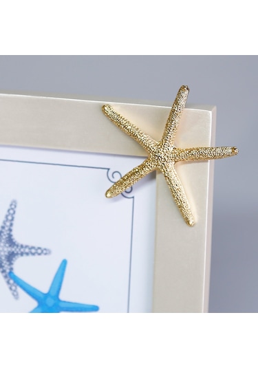 Selim 15 x 20 CM Deniz Yıldızı Çerçeve İnci Altın