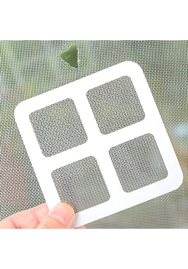 6 Adet Pencere Teli Onarım Bandı - Kapı Ve Pencere Deliklerini Hızlı Ve Kolay Bir Şekilde Kapatmak İçin Kendinden Yapışkanlı Yamalar - 3.94x3.94 İnç