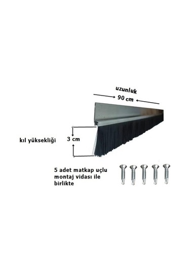 Kapı Altı Fırça Alüminyum 90Cm (H Tipi )