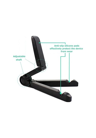 Pazly Ayarlanabilir Telefon Ve Tablet Standı - Katlanabilir, Hafif, Çok Amaçlı, Siyah/beyaz/mavi/pembe/sarı, 18,5x3,1x2,3 Cm, 85 G