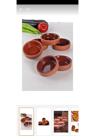 Güveç Kabı 6 Lı Toprak Güveç Sütlaç Kabı