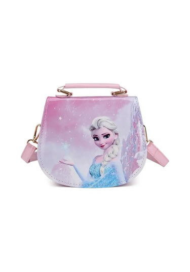 Sevimli Karikatür Anime Elsa Prenses Askılı Çanta Moda Kız Çanta Küçük Çanta Om Pink Pembe