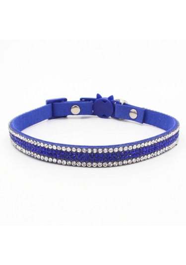 Homyl Pet Küçük Köpek Ve Kedi Kristal Elmas Tasma, Mavi-xs Mavi