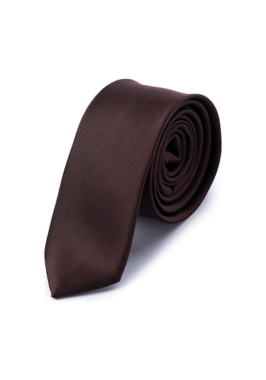 Kahverengi Düz Klasik Micro Kravat 261810Etc003 008 Kahverengi