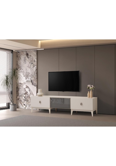 Ahsen Modern Dolaplı Tv Ünitesi 180 45 45 Vizon
