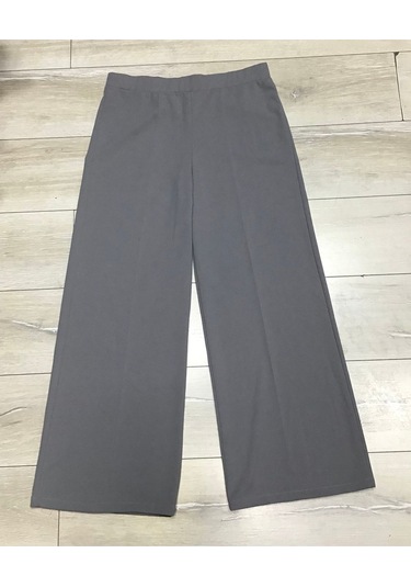 Scuba Beli Lastikli Bedenli Büyük Beden Bol Paça Panolont-inci Gri